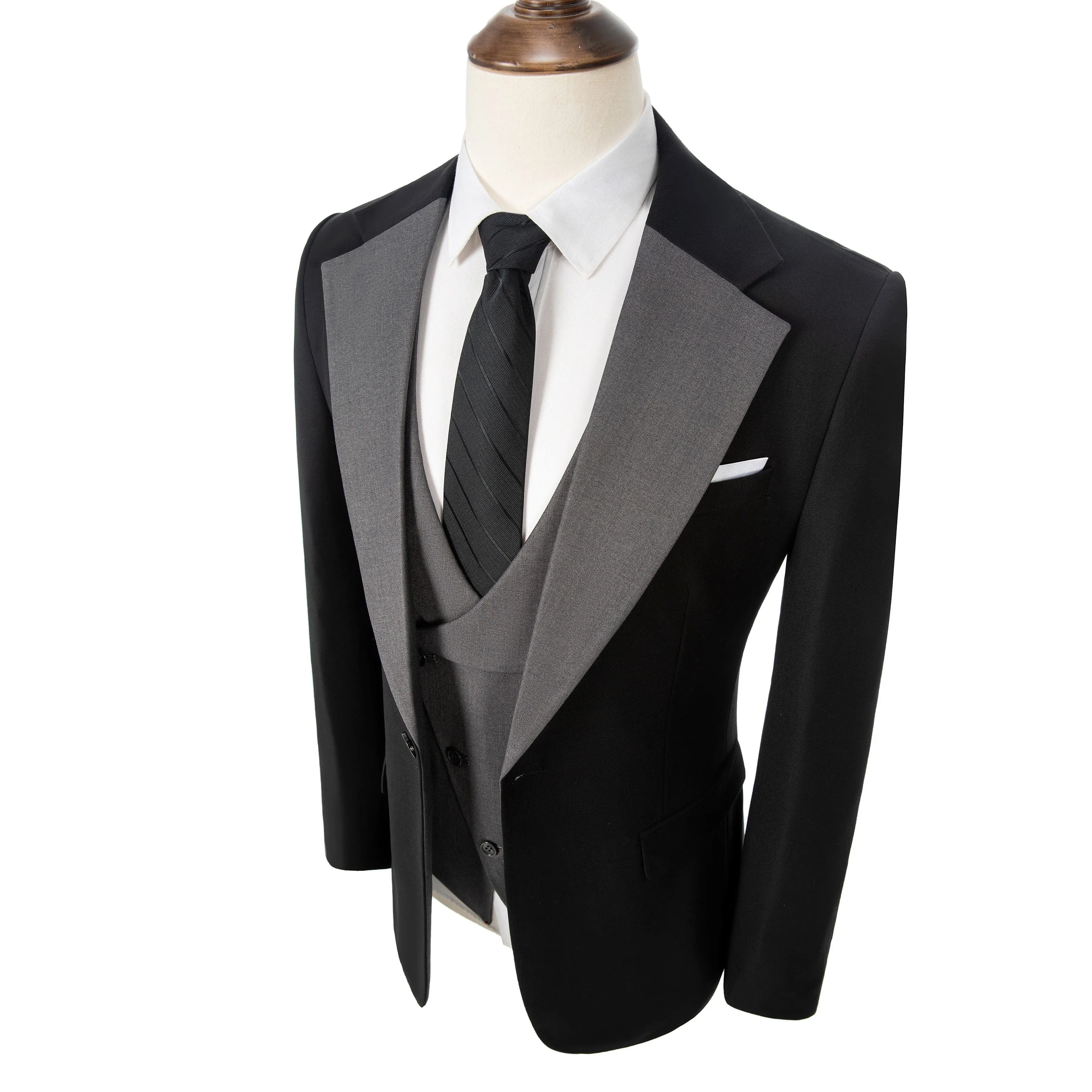 Men's 3 Piece Suits Slim Fit Notch Lapel Western Tuxedos (White Blazer Vest  Pant)