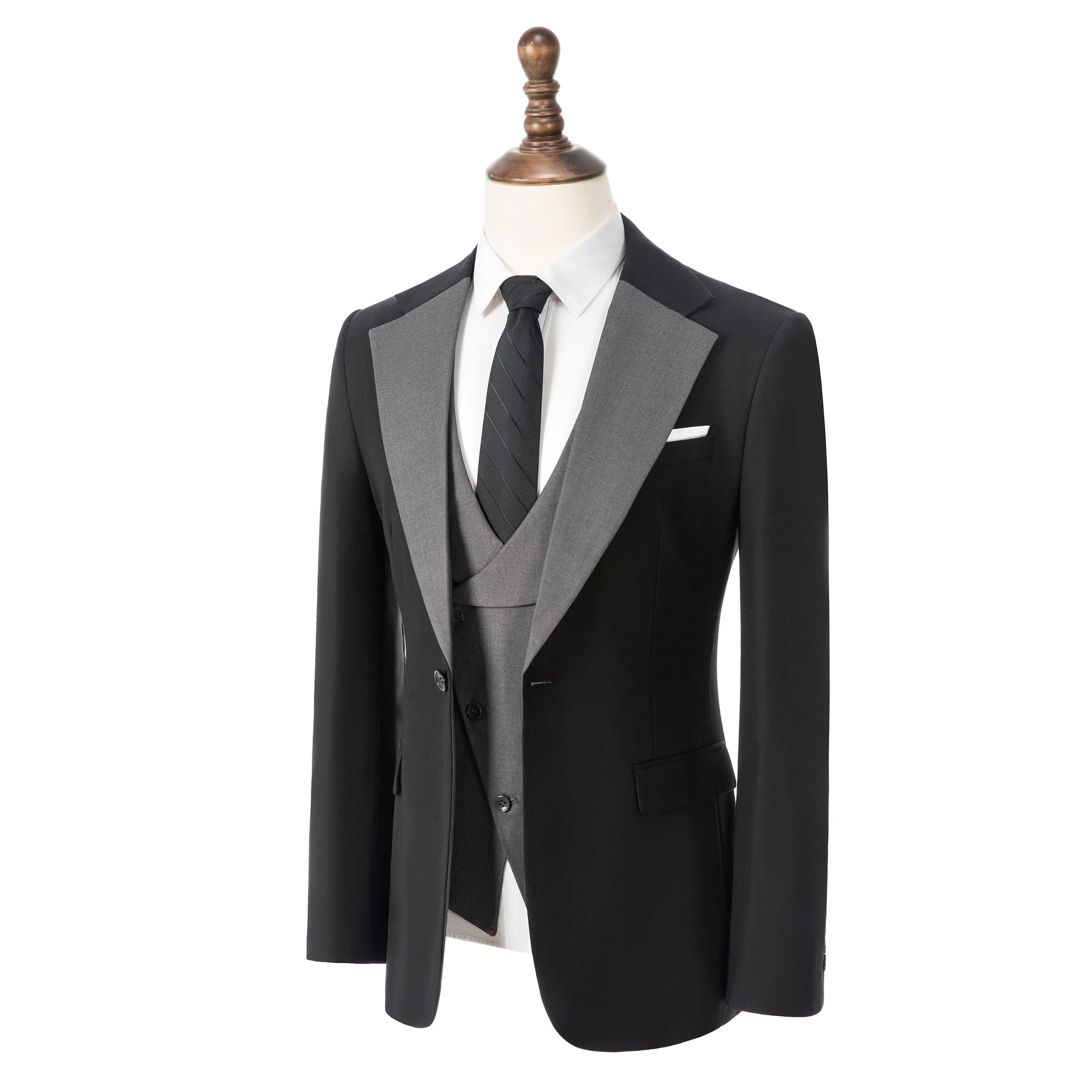 Men's 3 Piece Suits Slim Fit Notch Lapel Western Tuxedos (White Blazer Vest  Pant)