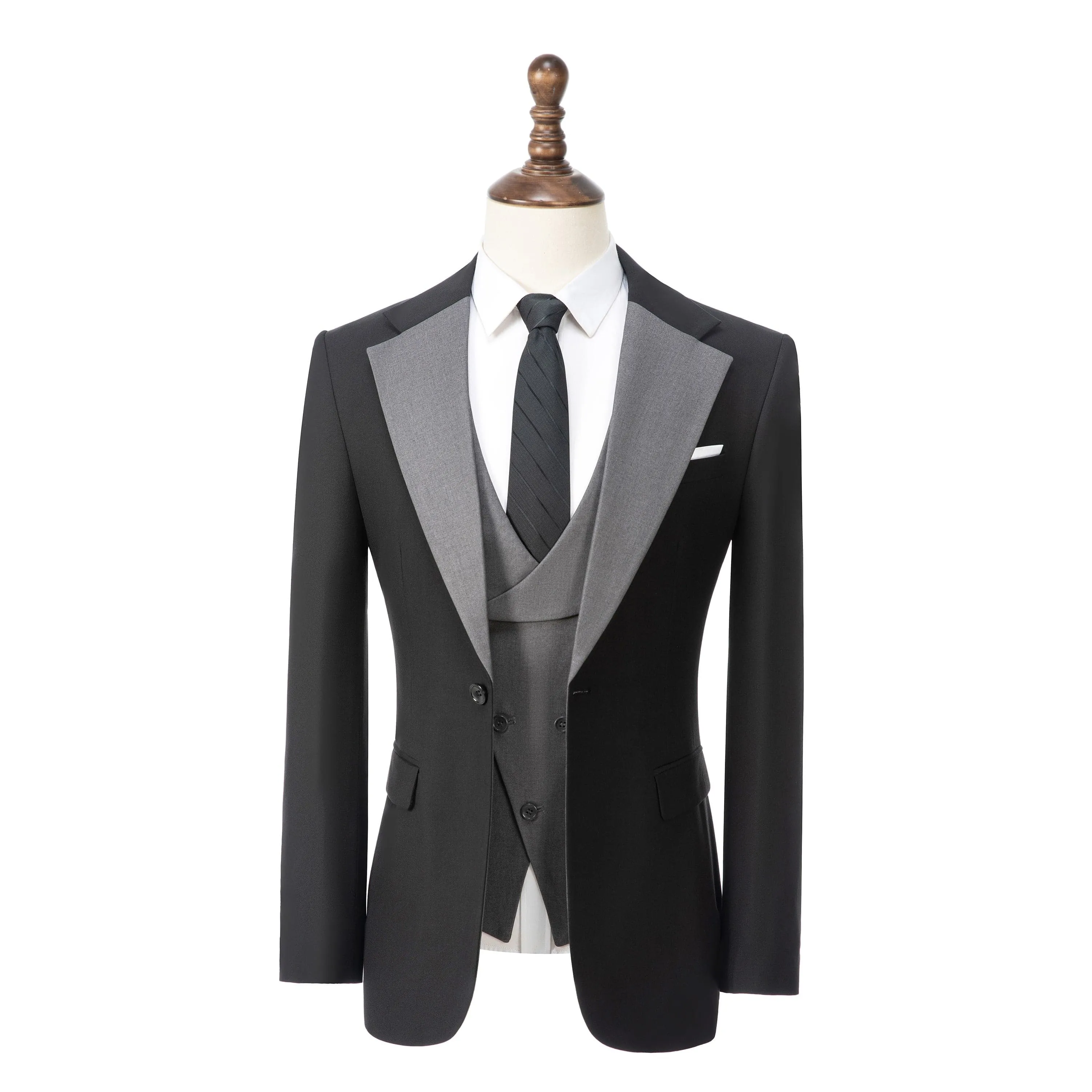 Men's 3 Piece Suits Slim Fit Notch Lapel Western Tuxedos (White Blazer Vest  Pant)