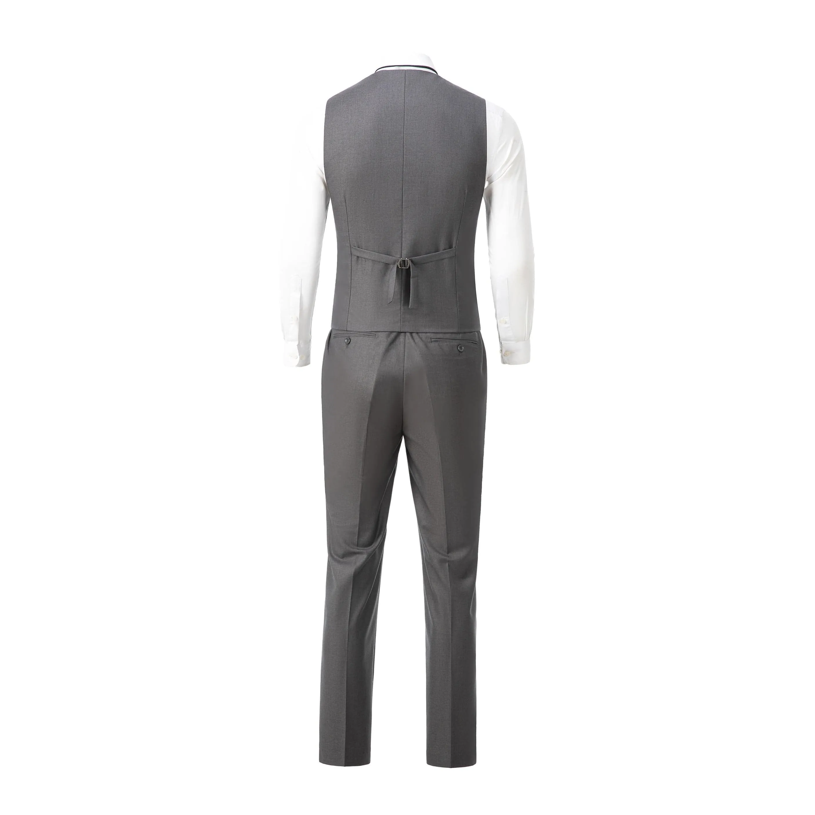 Men's 3 Piece Suits Slim Fit Notch Lapel Western Tuxedos (White Blazer Vest  Pant)