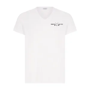 Men's V-Neck White T-Shirt