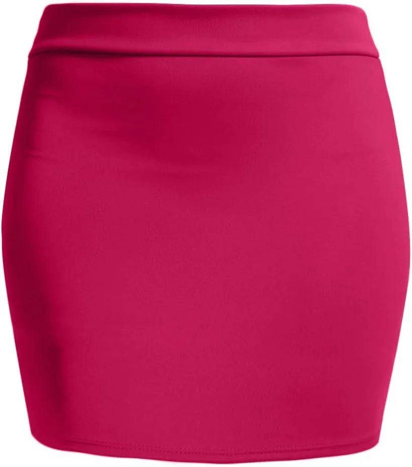 NE PEOPLE Women's Mini Skirt  Stretch Knit Bodycon Slim Fit Pencil Solid Skirts Made in USA