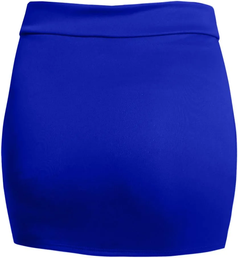 NE PEOPLE Women's Mini Skirt  Stretch Knit Bodycon Slim Fit Pencil Solid Skirts Made in USA