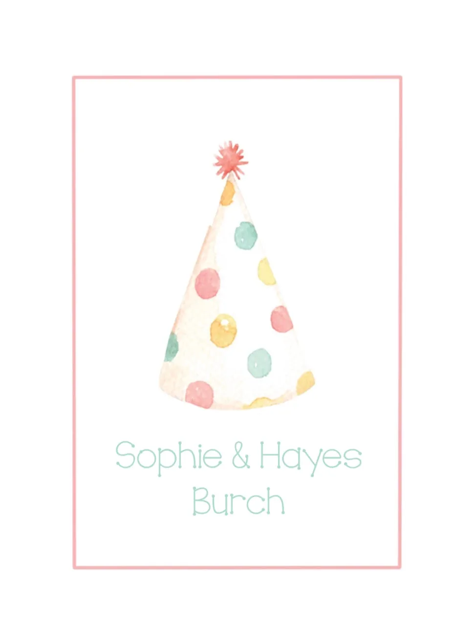 Party Hat Calling Cards