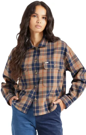 Pine Bark Bowery Women's Long Sleeve Flannel Shirt