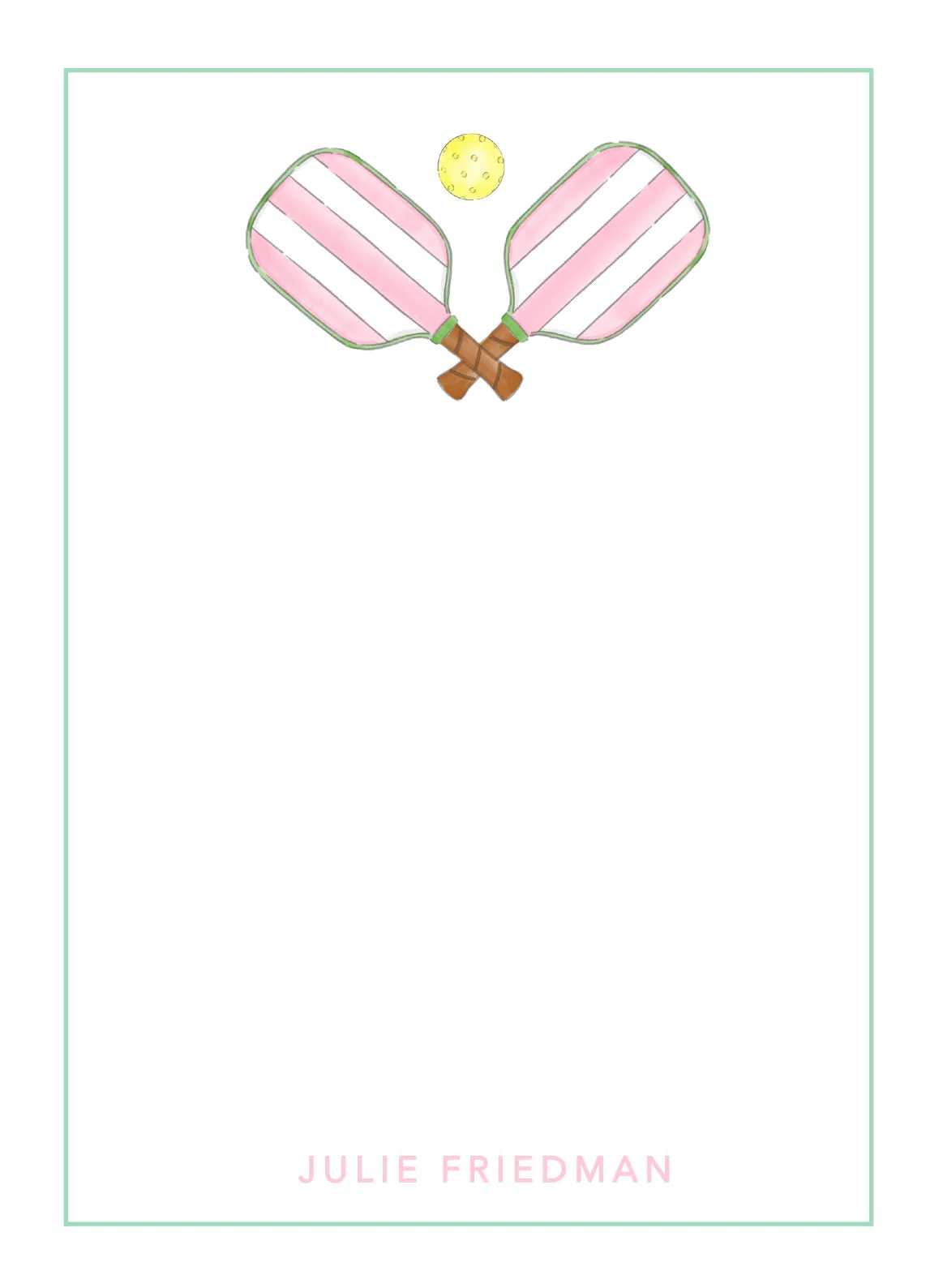 Pink Pickleball Notepad