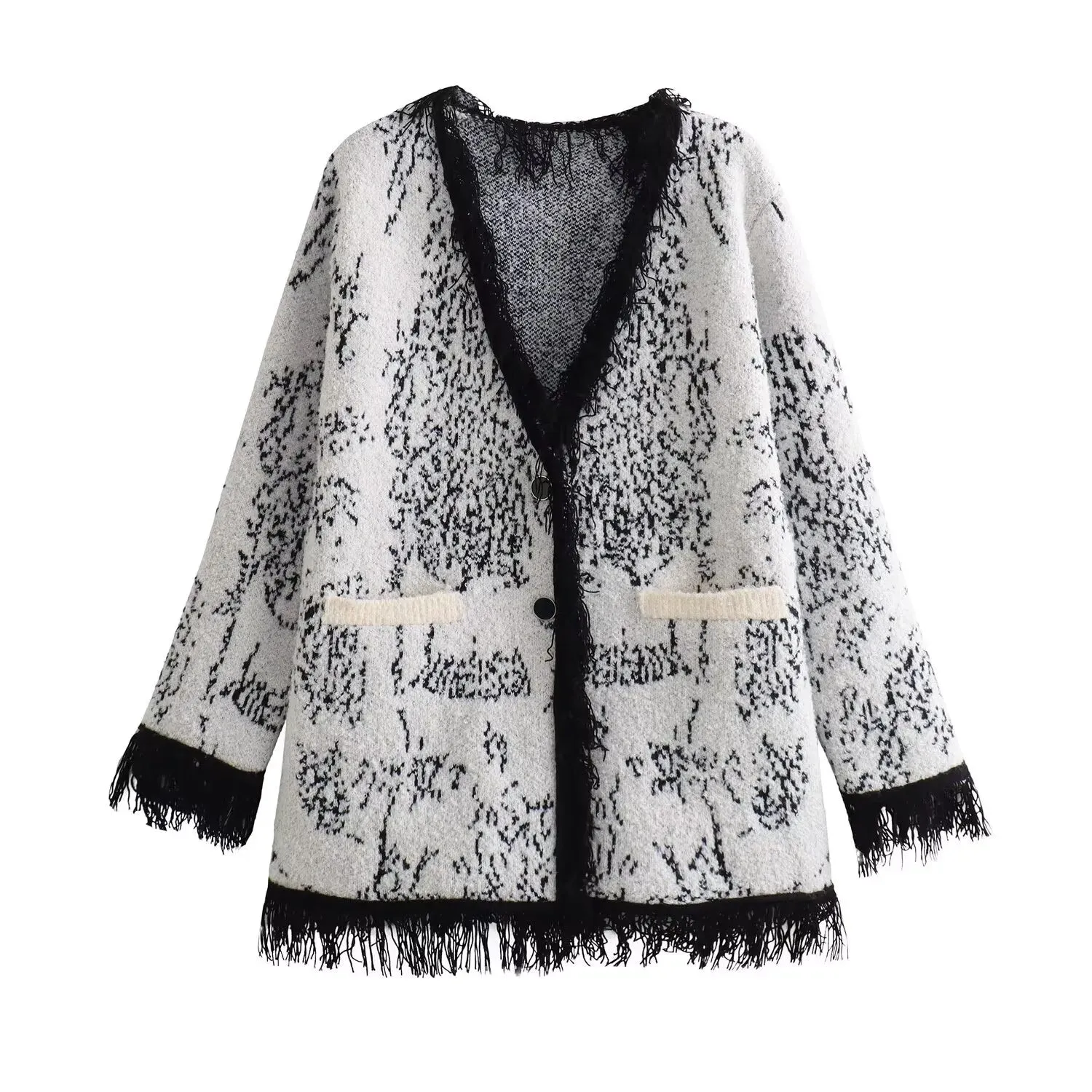 Pre Order:  Frilly Cuffs and Hems Knit Sweater
