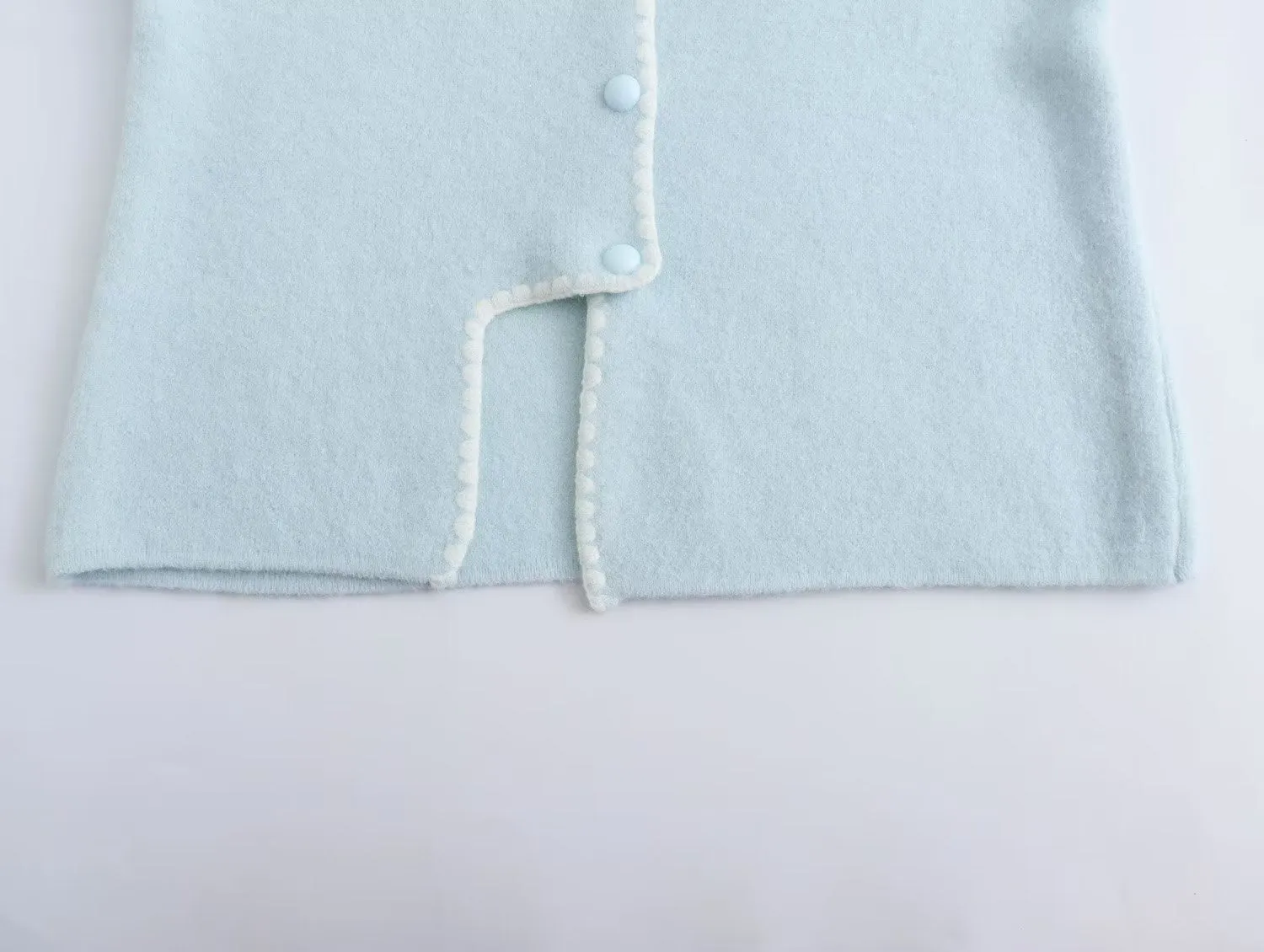 Pre Order:  Stitched Edge Accent Knit Sweater