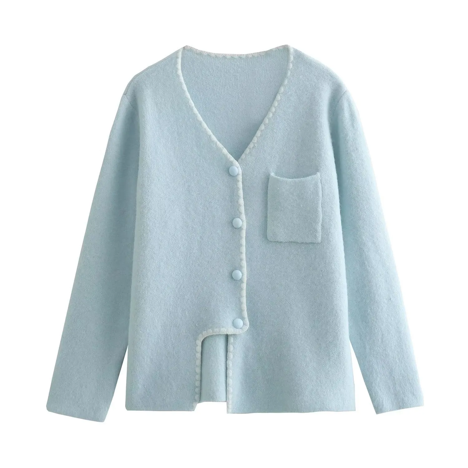 Pre Order:  Stitched Edge Accent Knit Sweater