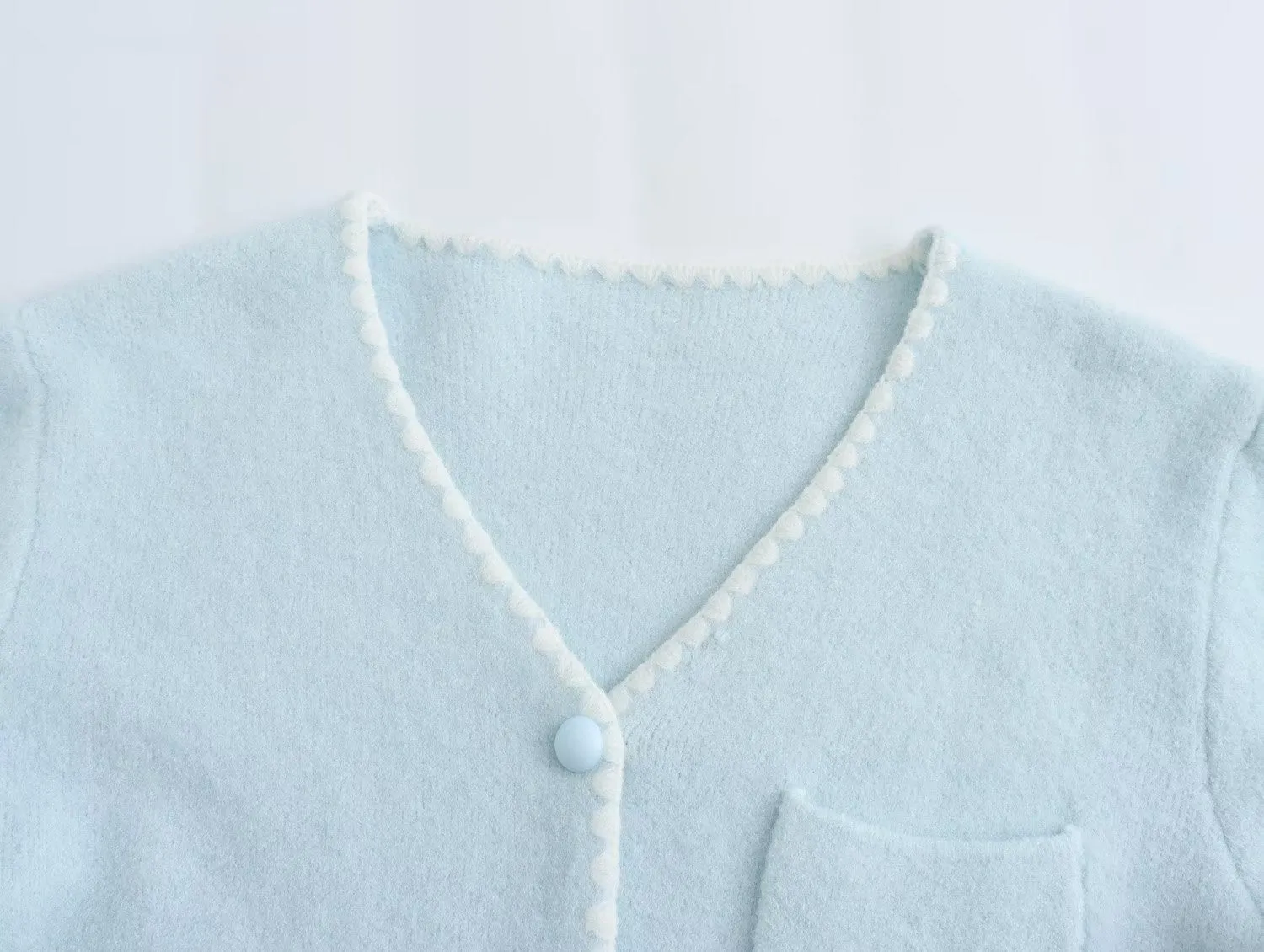 Pre Order:  Stitched Edge Accent Knit Sweater