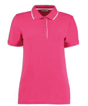 Raspberry/White - Women's essential polo