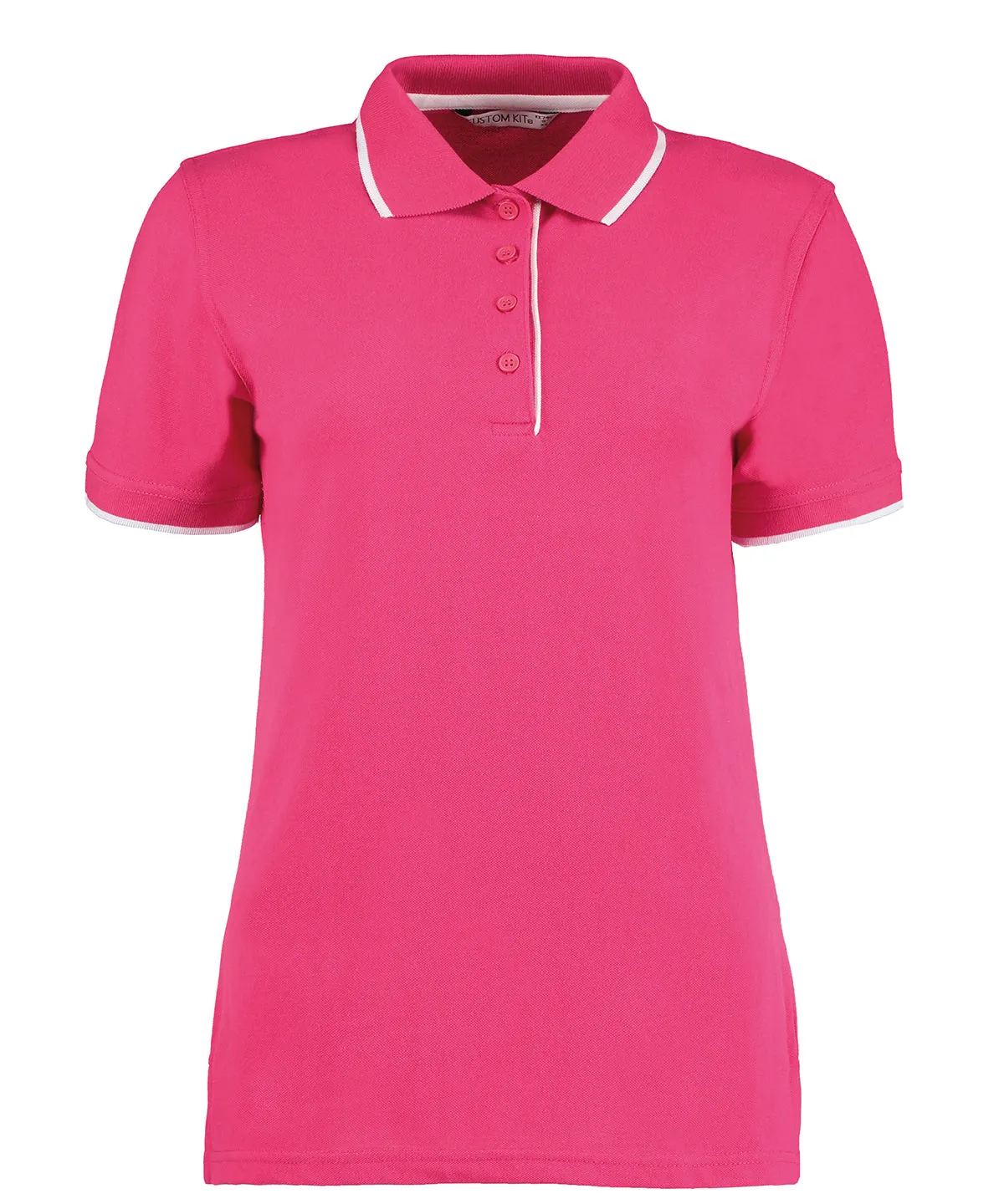 Raspberry/White - Women's essential polo