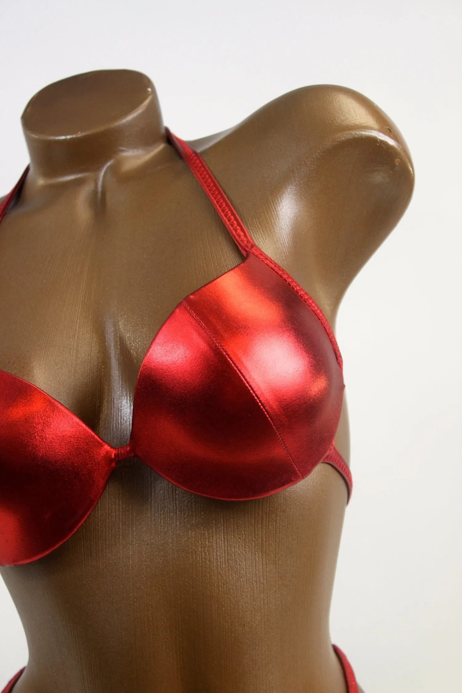 Red Metallic Underwire Wellness Suit