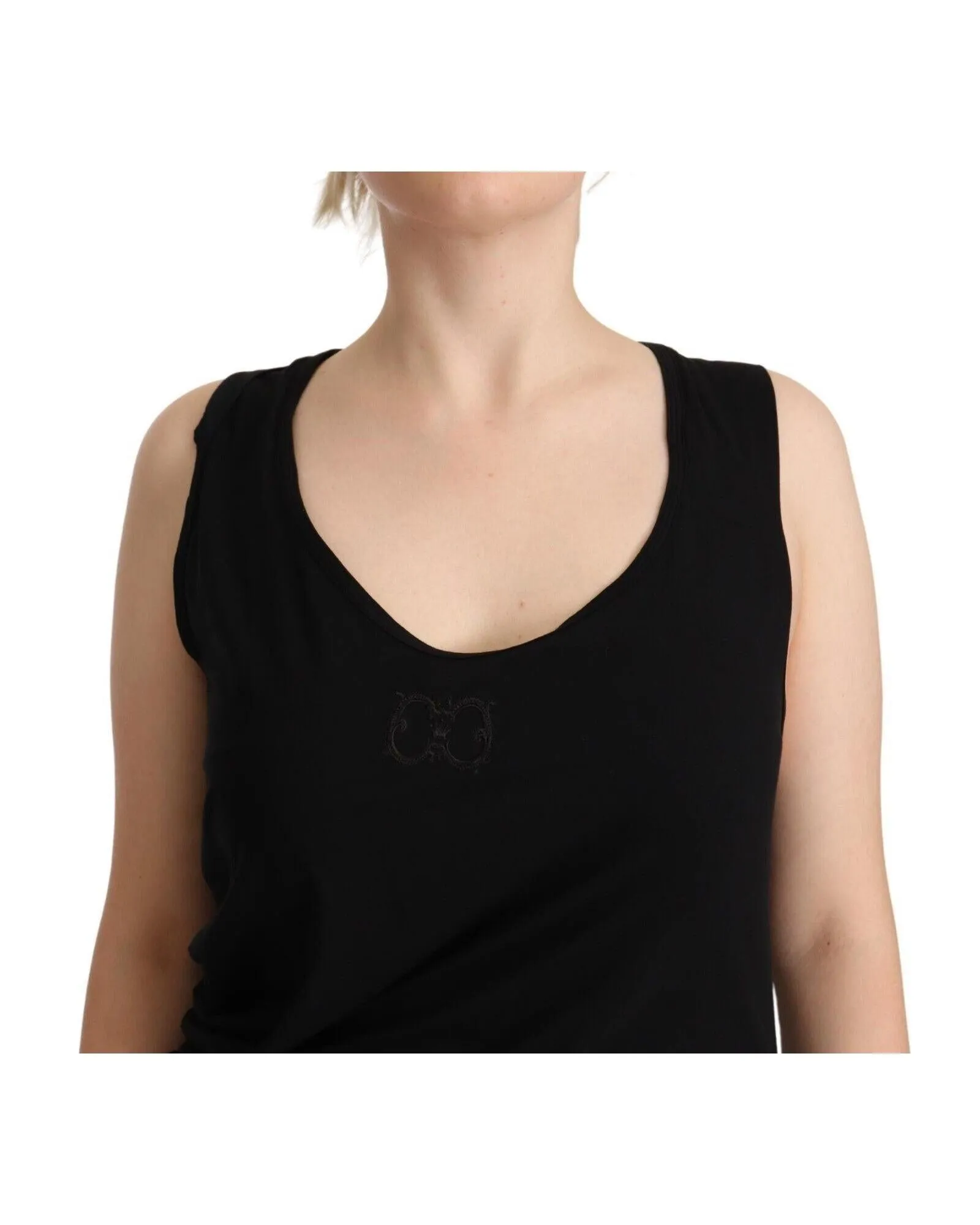 Roberto Cavalli Black Sleeveless Tank Dress