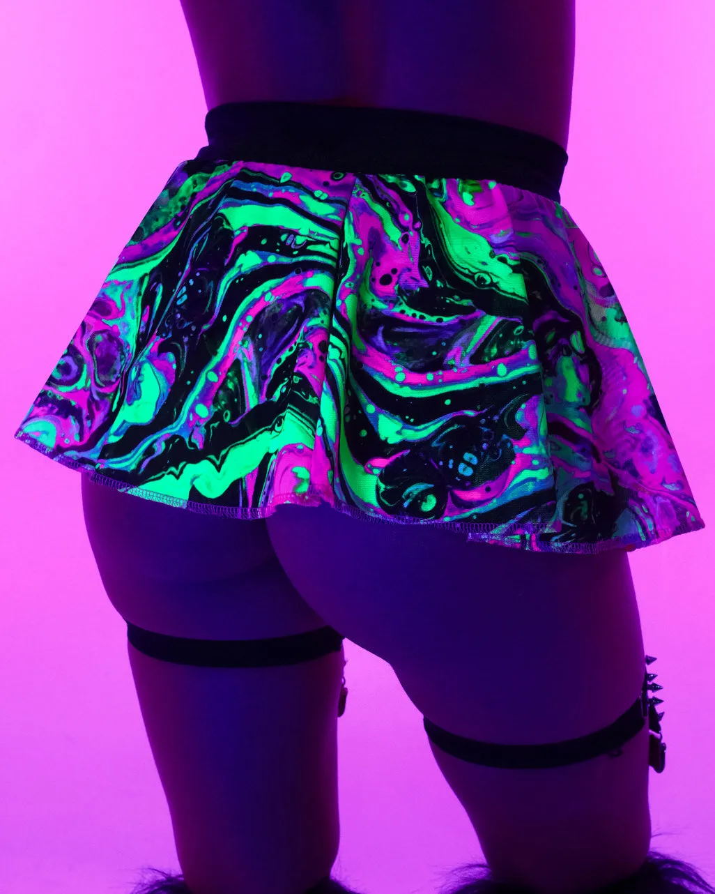Rolita Couture X RW Acid Waves Mini Skirt