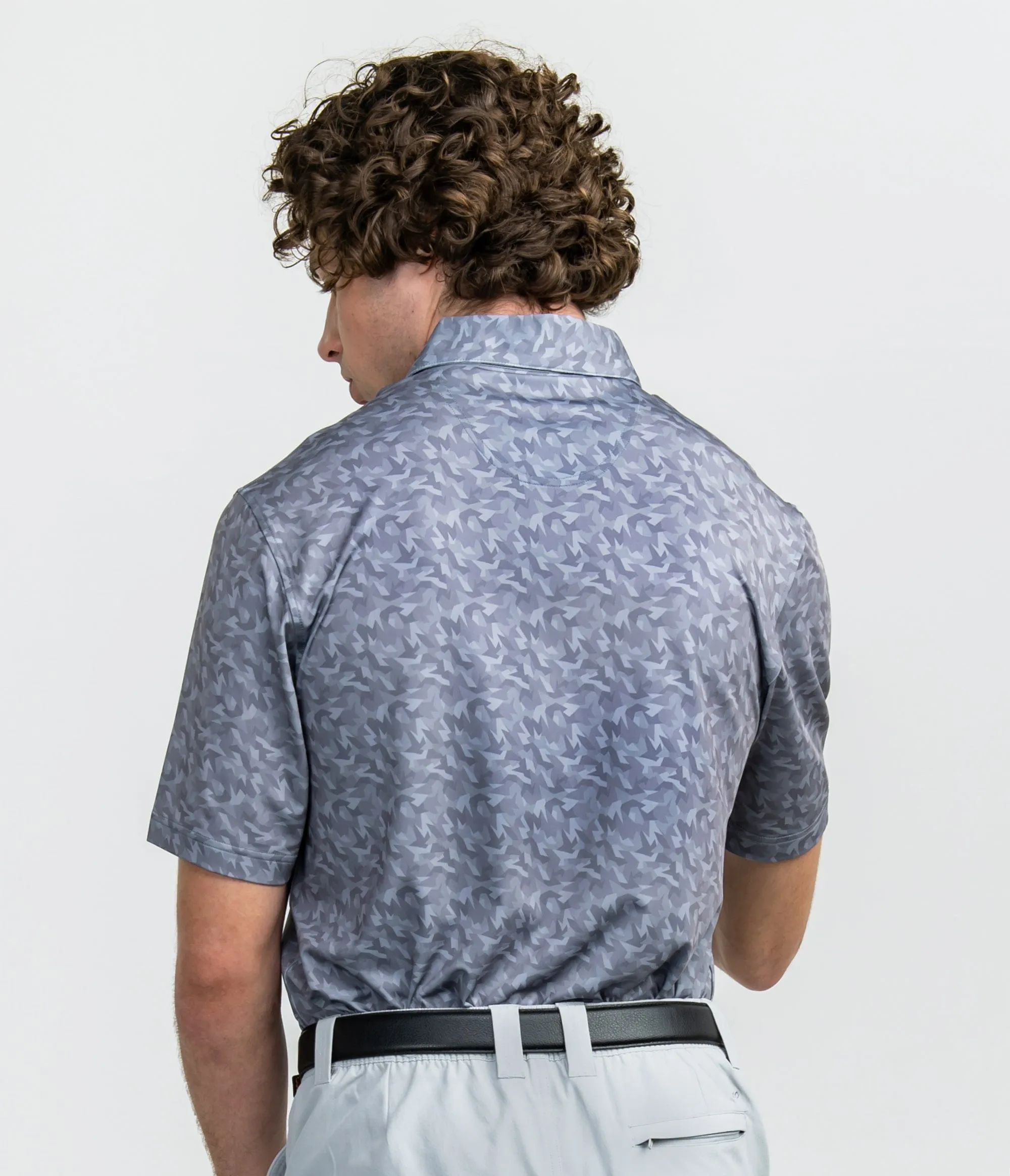 Smokescreen Printed Polo - Smokescreen