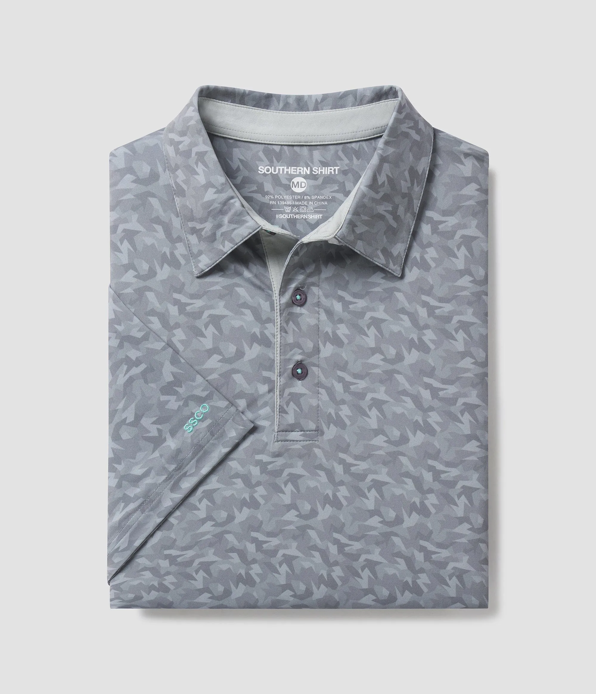 Smokescreen Printed Polo - Smokescreen