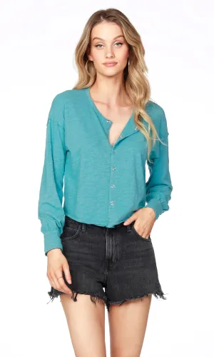 Snap Front Long Sleeve Tee