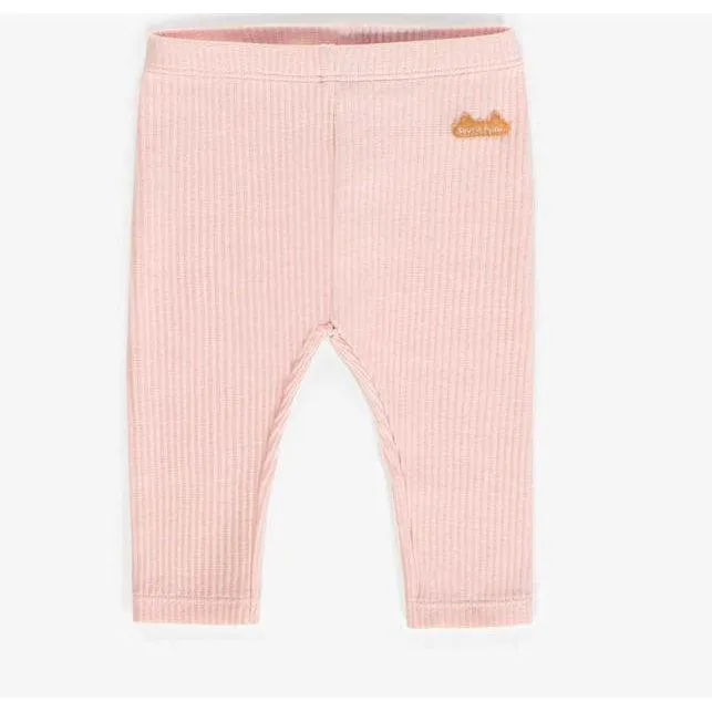 Souris Mini Organic Cotton Henley Collar Bodysuit   Leggings, Pink
