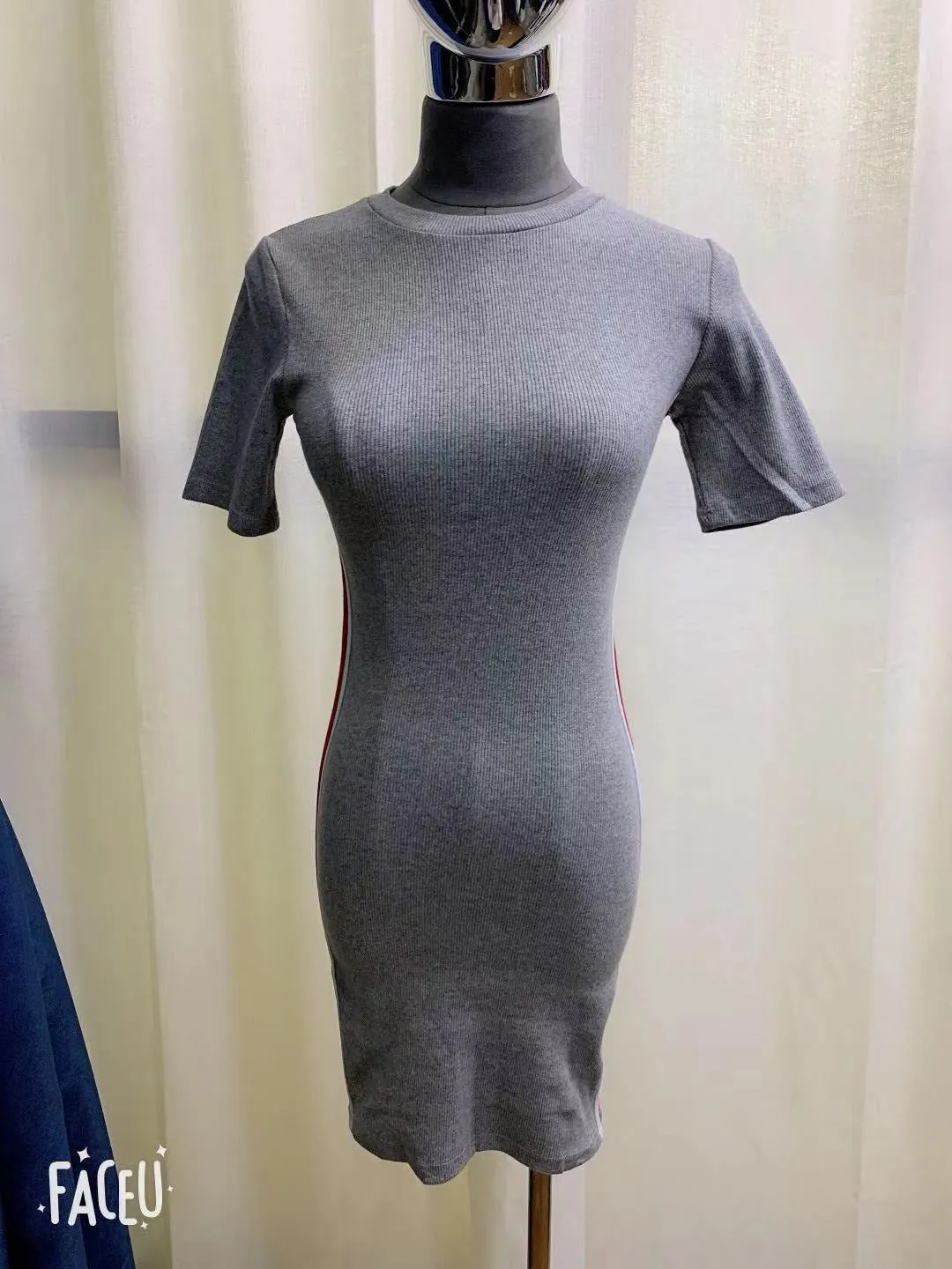 South Korea Sexy Cotton Summer Short Sleeve Dress