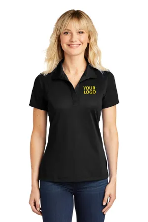 Sport-Tek Ladies Micropique Branded Sport-Wick Polos, Black
