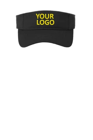 Sport-Tek PosiCharge Branded RacerMesh Visors, Black