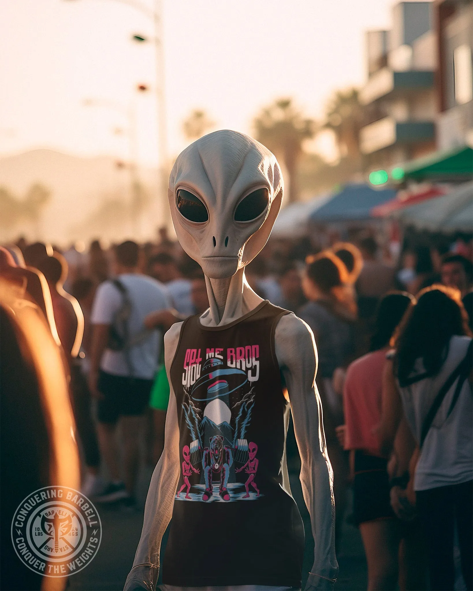 Spot Me Bros - on Black tank top