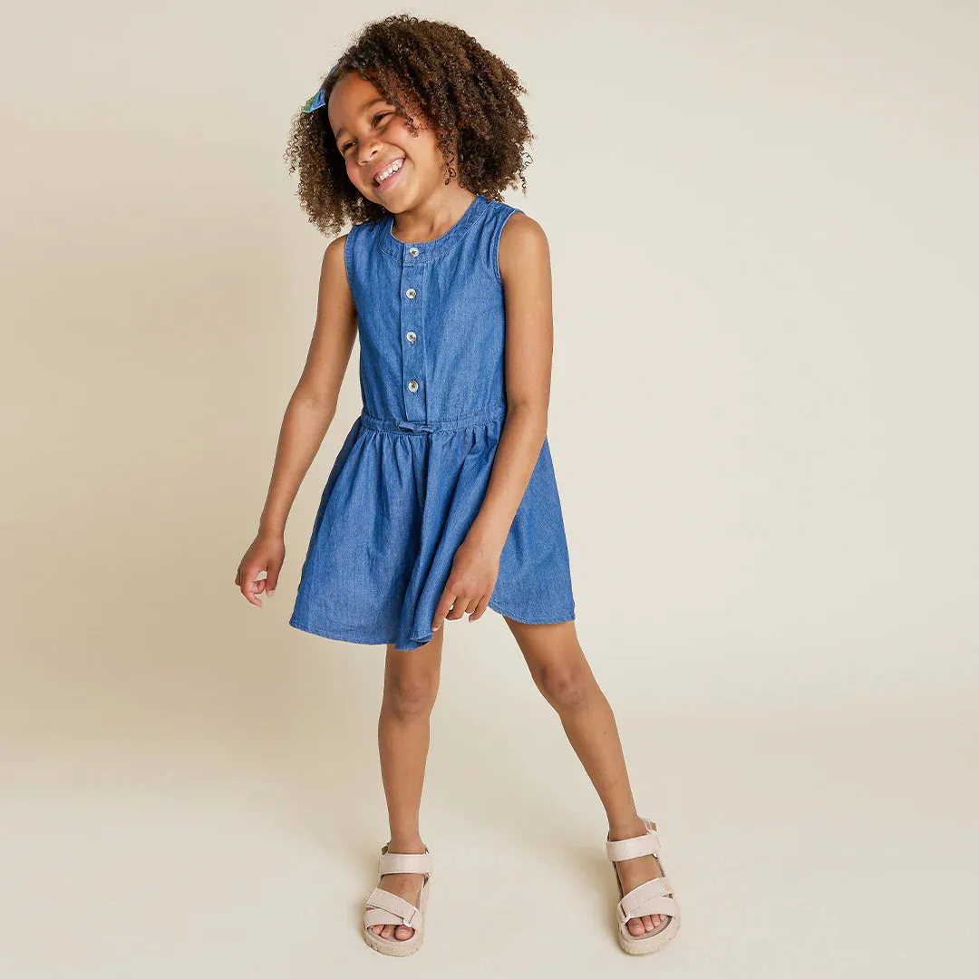 The Chambray Sleeveless Dress - BABY