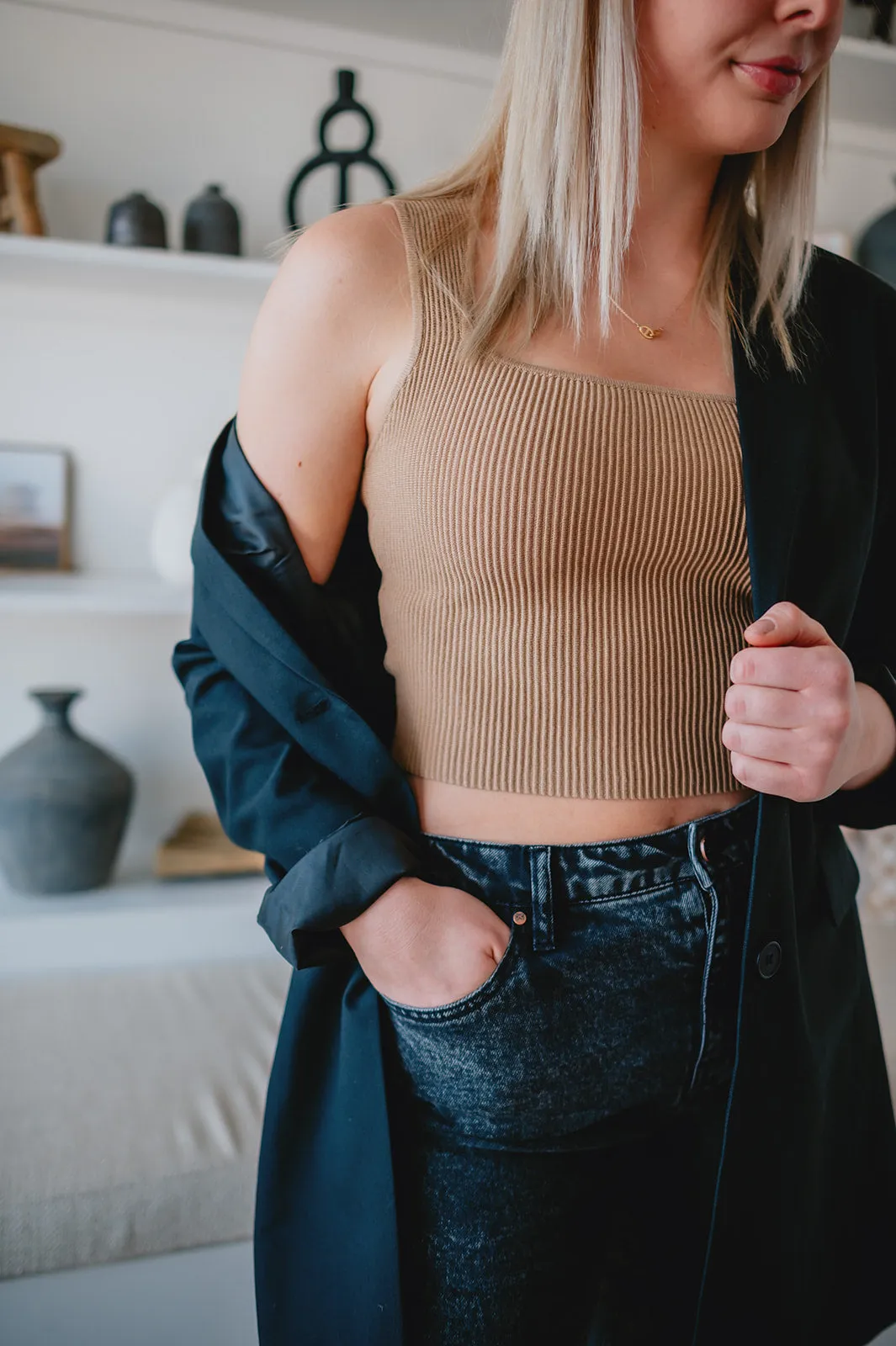 The Joan High Rise Cigarette Denim - Spry