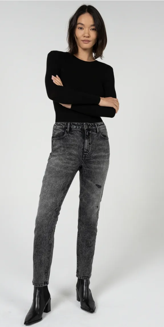 The Joan High Rise Cigarette Denim - Spry