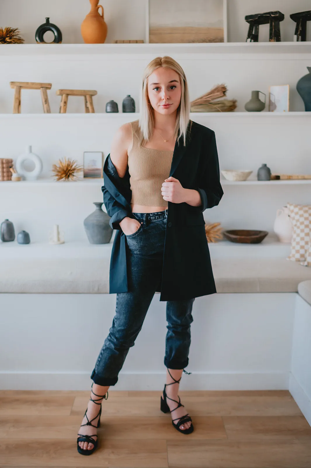 The Joan High Rise Cigarette Denim - Spry