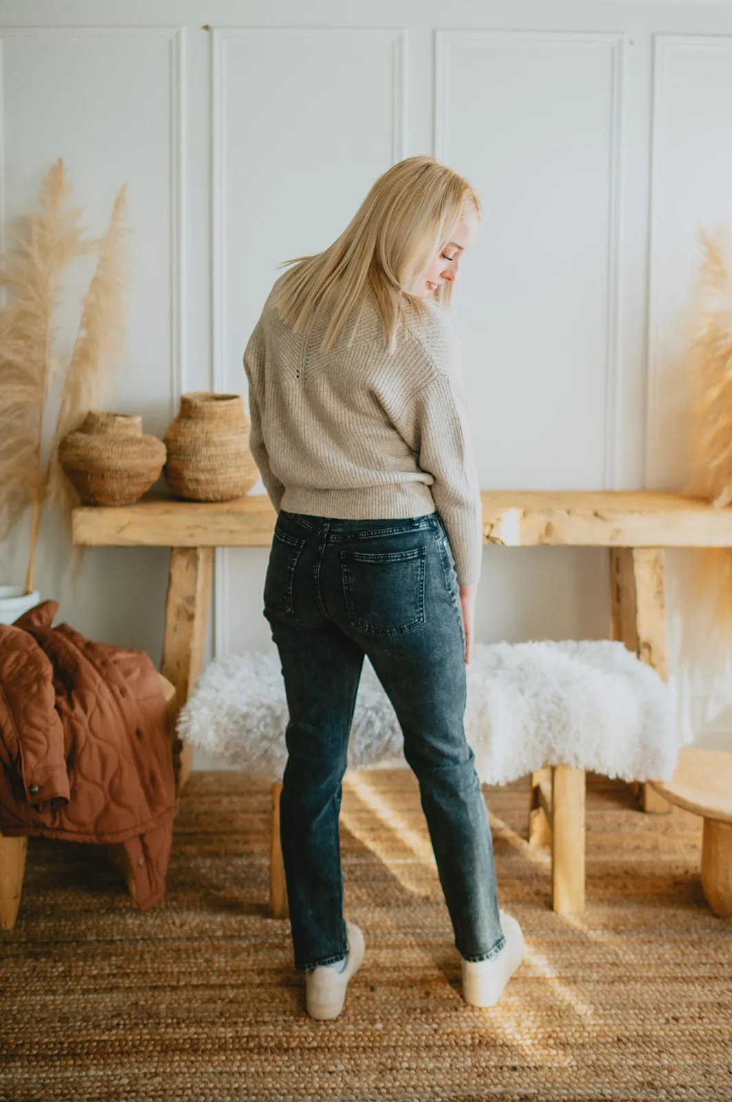 The Joan High Rise Cigarette Denim - Spry