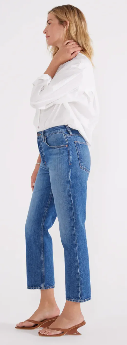 The Josie Mid Rise Crop Denim by ÉTICA - Frozen Wave