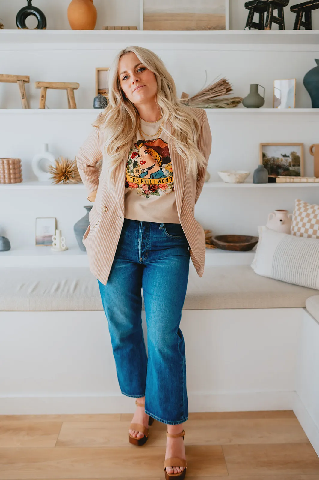 The Josie Mid Rise Crop Denim by ÉTICA - Frozen Wave