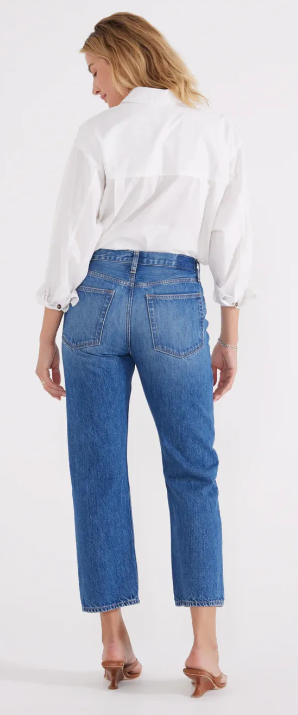 The Josie Mid Rise Crop Denim by ÉTICA - Frozen Wave