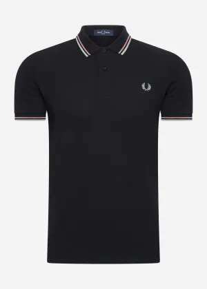 Twin tipped fred perry shirt - black crlhet slvbl