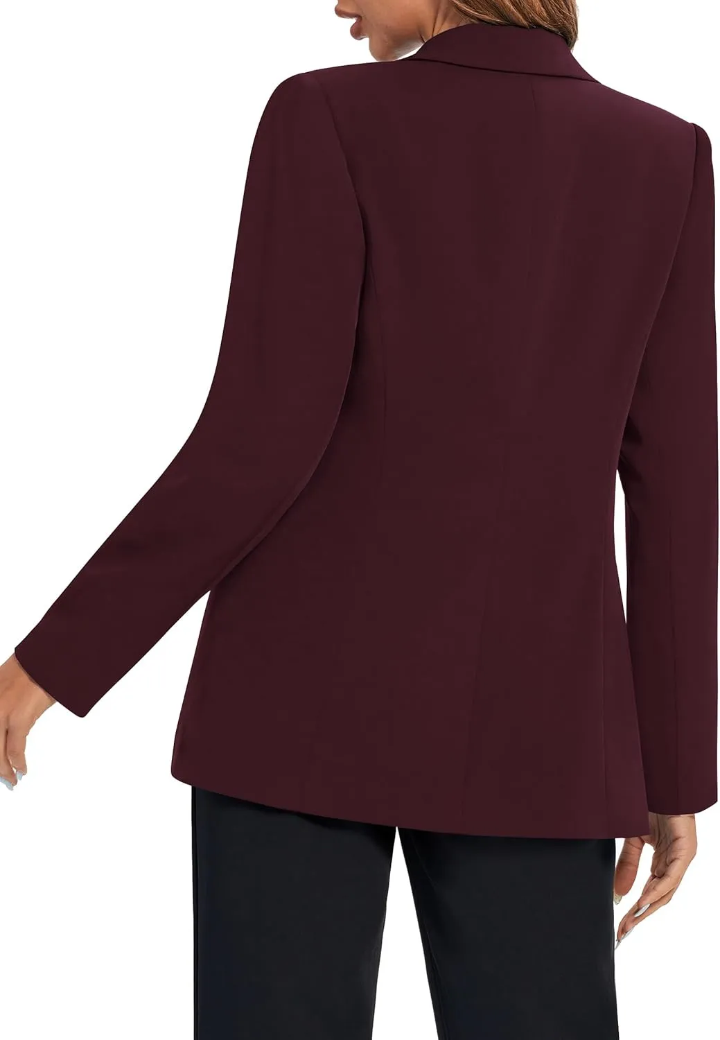 Urban CoCo Women's Casual Blazers Open Front Lapel Button Long Sleeve Office Work Suit Jacket