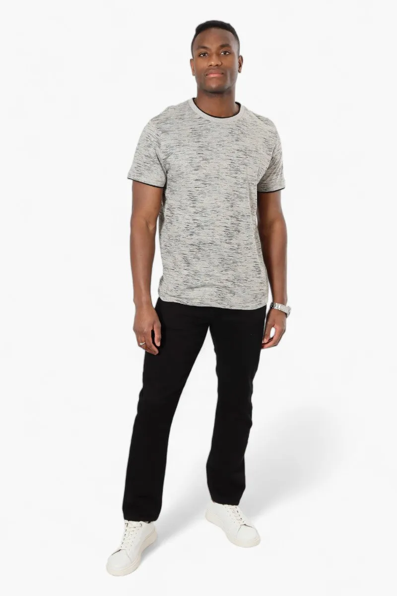 Urbanology Patterned Crewneck Tee - Grey