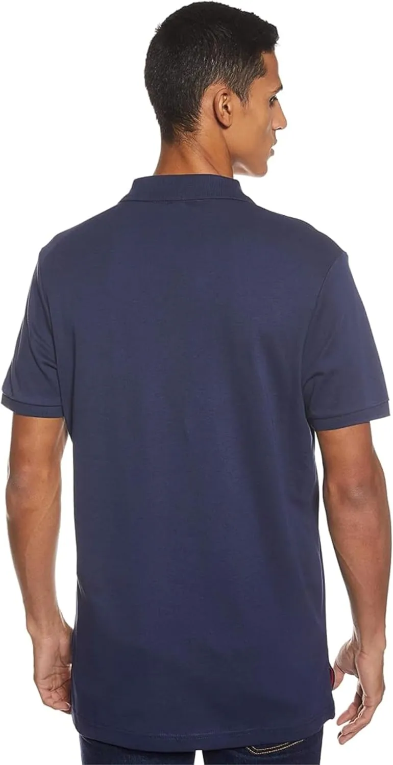 U.S. Polo Assn. Men's Solid Short Sleeve Interlock Polo Shirt, Golf Shirts for Men, Business Casual Polos