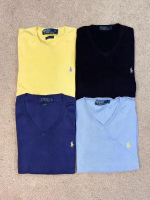 #VV98 Ralph Lauren V Neck Sweaters 15 PCs