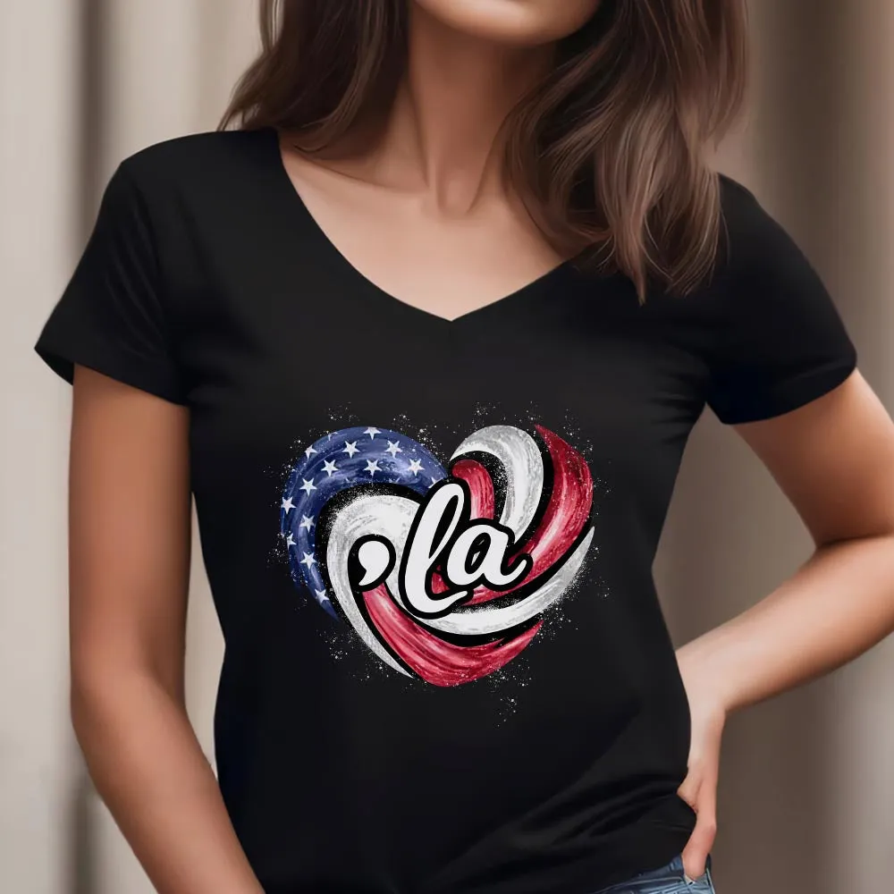 Women's V-neck T-shirt TSVB702