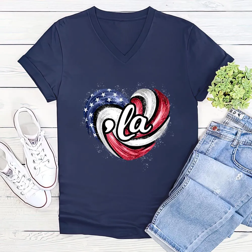 Women's V-neck T-shirt TSVB702