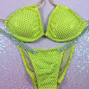Yellow Sequin Dot MICRO Cheeky Quickship